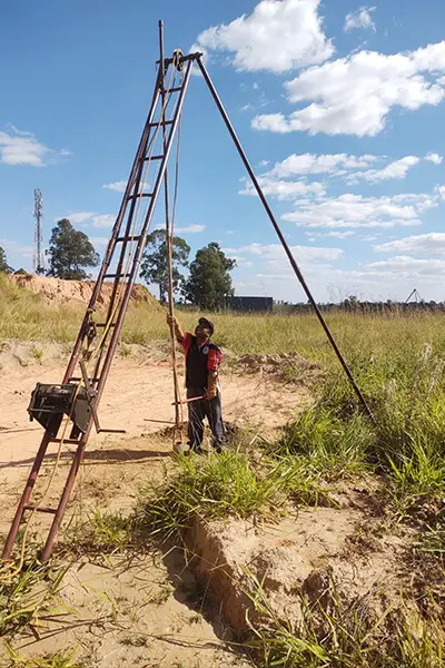 foto ilustrativa SONDAGEM DE SOLO — SPT